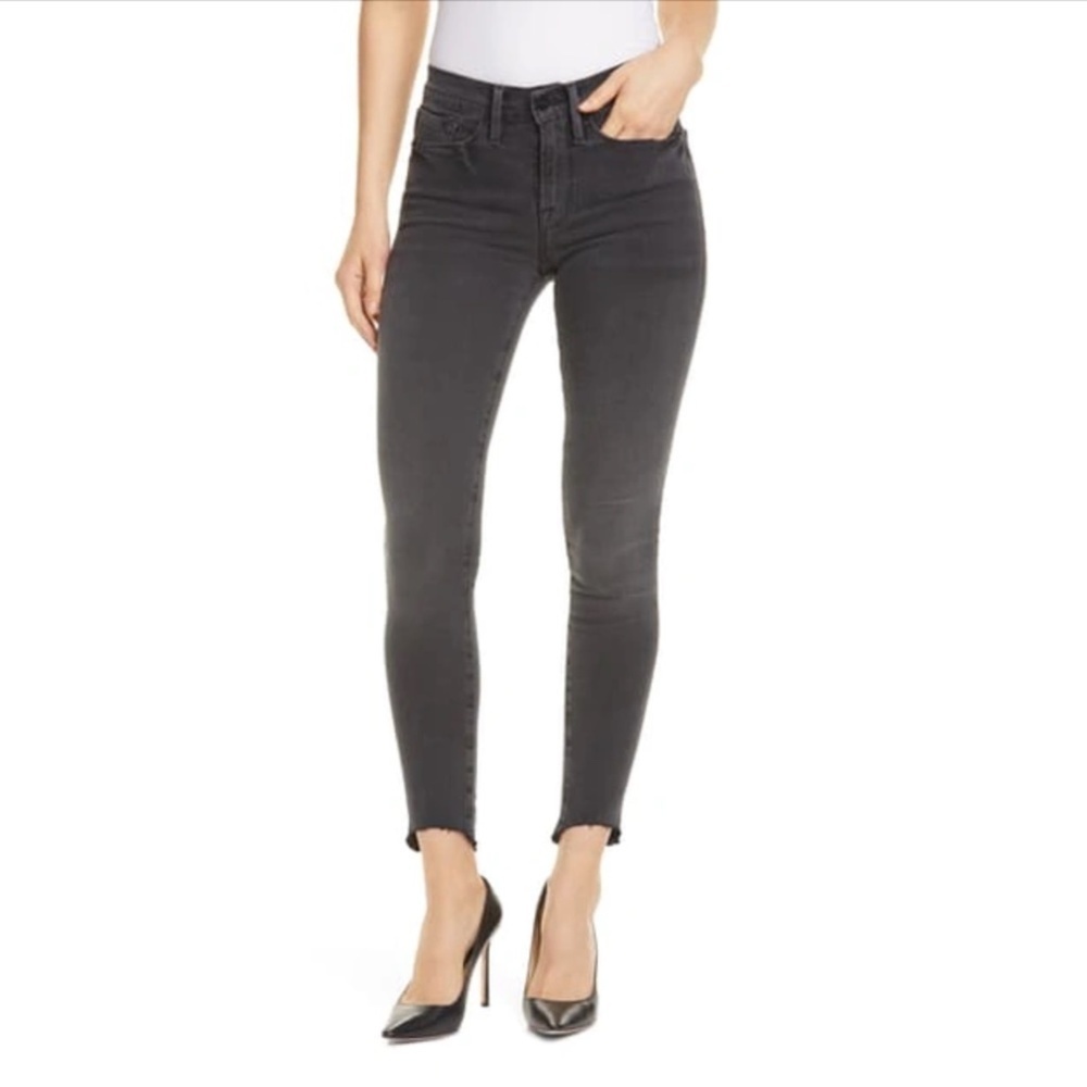 Frame Denim Le Skinny de Jeanne Raw Hem Jean in Delmar 28 EUC!
